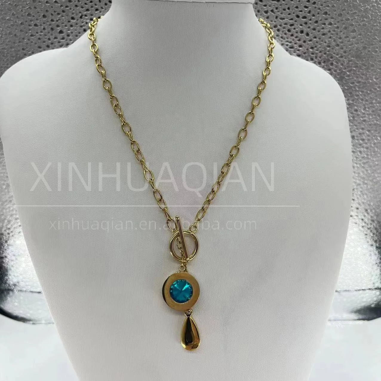 Chunky Zircon Chain Stainless Steel Necklace Stainless Steel Jewelry Necklace Gold Plated Necklace for Women
