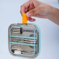 Creative 304 Stainless Steel Foldable Portable Tableware Three Piece Set