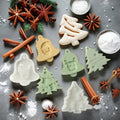 J6-150 Christmas Snowflake Elk Aromatherapy Plaster Pendant Mold DIY Chocolate Dripping Christmas Series Silicone Molds