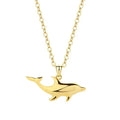 2024 Designer Trend 925 Sterling Silver Ocean Jewelry 18k Gold Plated Fish Shark Pendant Minimalist Necklace for Women
