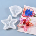 CARATTE Leaf Starfish Jewelry Dish Mold Small Silicone Plate Mold for Casting Craft MegaBDM