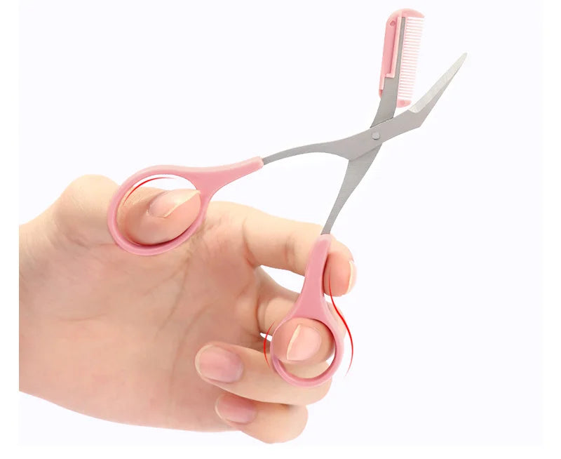 SBelle Top Seller Eyebrow Trimmer Scissors New Design With Safety Features Shaving Mode Hair Remover and Eyebrow Comb