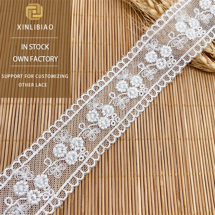 Bilateral Mesh Lace for Children's Clothing Accessories Water-Soluble Barcode Flower for Shoes for Shoe Design