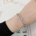 Wholesale Silver Bracelet Jewelry Women Full-diamond Rhodium Plated 925 Sterling Silver Tennis Bracelet