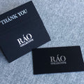 Custom Luxury Business Card with Hot Stamping Edge Colored Gold Stamping Silver Foil Border Printing QR Code Thick Black Paper