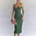 Lace Camisole Skirt for Women Temperament Slit Long Skirt Slim Fit Backless Evening Dress