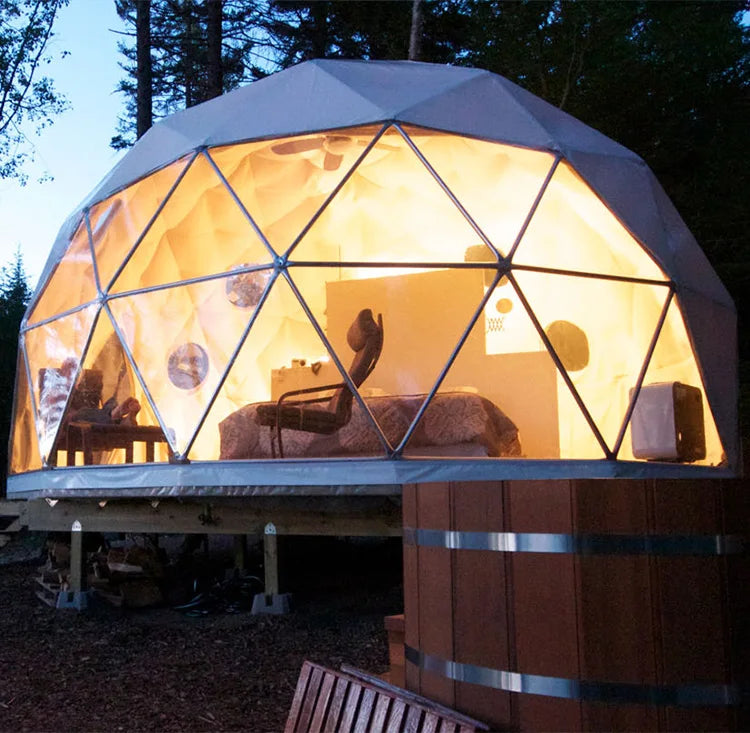 Outdoor Transparent Igloo Tent Snow Resistant Prefab Camping Dome House