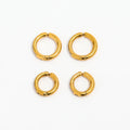 Fenny 18K Gold-plated Wholesale No Fade Permanent Goth Gold Beads Big C-shaped Hoop Stainless Steel Earring for Women