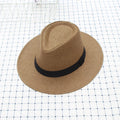 Summer  Panama Hat Sun Paper Straw  Beach Fedora Hat