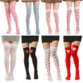 Wholesale Heart Long Thigh High Stockings Women Cosplay Costume Valentine Day Love Knee High Socks