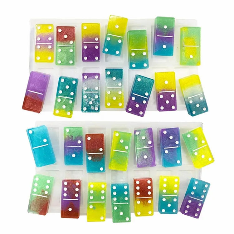 2 Pack DIY Domino Game Resin Molds Square Silicone Mold for Epoxy Resin Casting for Arts and Crafts