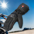 Lectronique Large Size Waterproof Heated Gloves for Travel Trailers Moto Gloves Made of Durable Leather Motorcycle Warmers