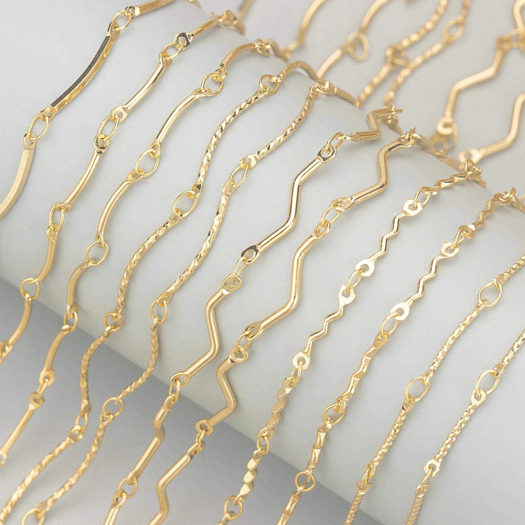 C340 1m/lotchain18k Gold Platedcopperpass REACHnickel Freehand Madejewelry Makingdiy Bracelet Necklace Accessories