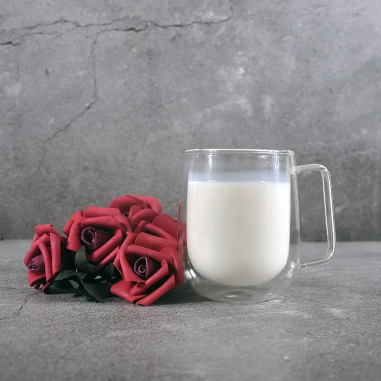 Factory Wholesale 250ml Egg Shape Double Wall Borosilicate Glass Insulated Coffee Mugs for Giveaways with Custom Logo