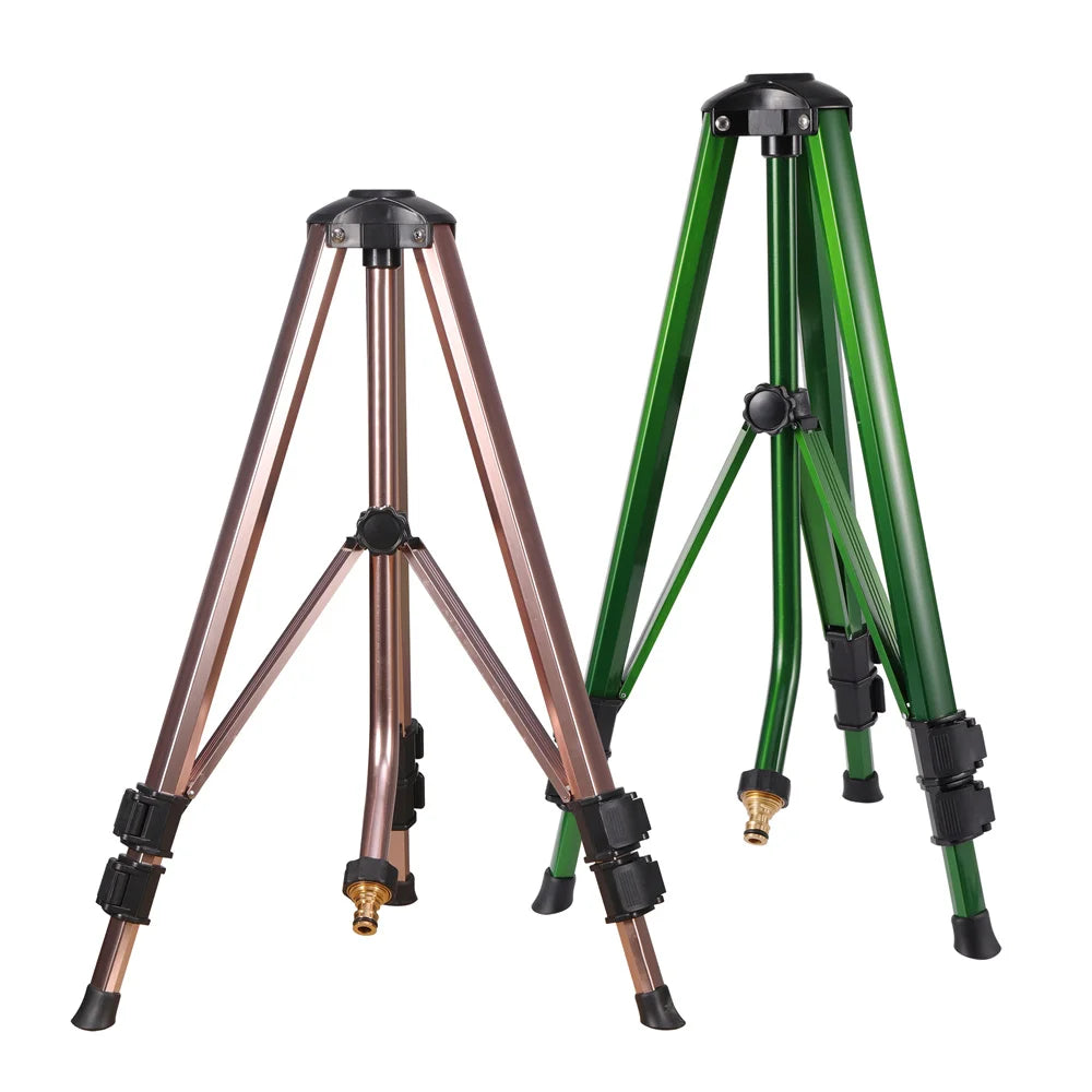 1/2" Adjustable 50~130cm Height Metal Garden Irrigation Pulse Sprinkler Nozzle Tripod Holder