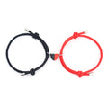 SC Wholesale Simple Couple Bracelet Gift Fashion Handmade Braid Rope Bracelet Trendy Colorful Magnetic Heart Bracelet for Couple