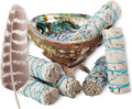 Bulk Sage Smudge Stick With Palo Santo Piritual Cleansing Feather Abalone Shell Tripod Stand Meditating Incense