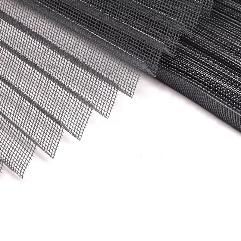 Factory Outlet Price Folding Fire-Proof Waterproof Mosquito Insect Net Screen Mesh Polyester Pleated Net for Window Door