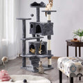 Extra-Large Perch Cat Tree 54.5" Cat Tree Cat Climbing Tower Condo Five-layer Frame Pet House Eco-friendly Scratching Post"