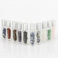 10ml Jade Roll on Glass Bottle Gemstone Essential Oil Roller Glass Bottle with Silver Cap