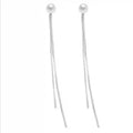 925 Sterling Silver Prevent Allergy Pearl Tassel Stud Earrings for Women Wedding Earrings Jewelry Accessories