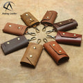 Andong Simple Genuine Cow Leather Key Case Retro Crazy Horse Leather Key Holder Small Hanging Belt Buckle Waist Bag Men Women