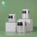 YAN Packaging Double Wall White 15g 30g 50g Recyclable Acrylic Airless Pump Plastic Jar Face Cream Liquid Foundation Isolate Air