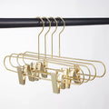 Bestiform Custom Glossy Gold Single Tier Metal Cloth Hanger Durable for Clothing & Pants for Wardrobe and Living Room