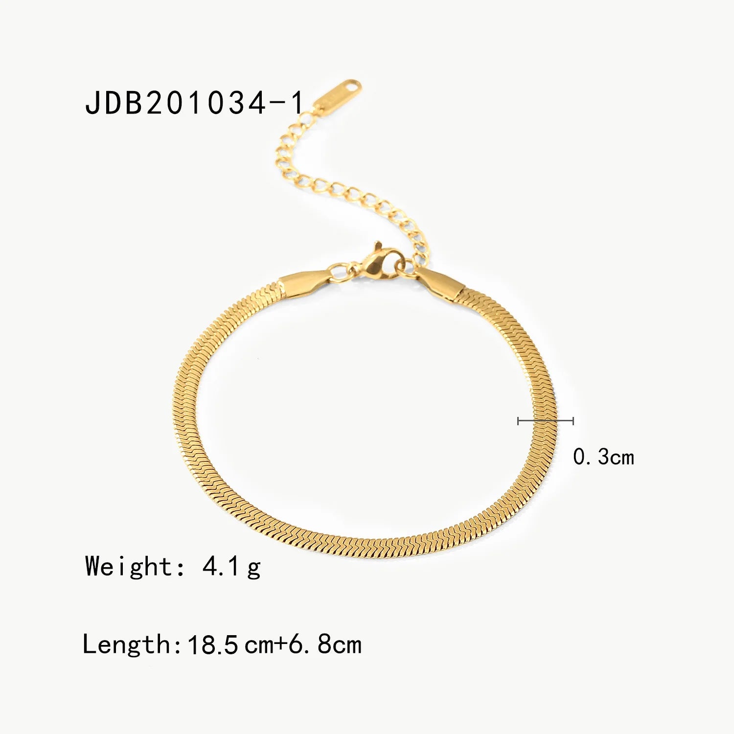 European and American Stainless Steel Fashion Bracelet Vacuum Electroplated Titanium Steel Snake Bone Chain Thin Bone Chain