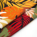 Custom Hawaiian Tropical Plants Designs 100% Viscose Rayon  Poplin Printed Challis Fabric for Women Dress