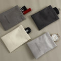 PUPPYSEW Wholesale 9*12cm Microfiber Automatic Closed Shrapnel Bag Cosmetic Lipstick Makeup Package Bag Jewelry Pouch WIth logo