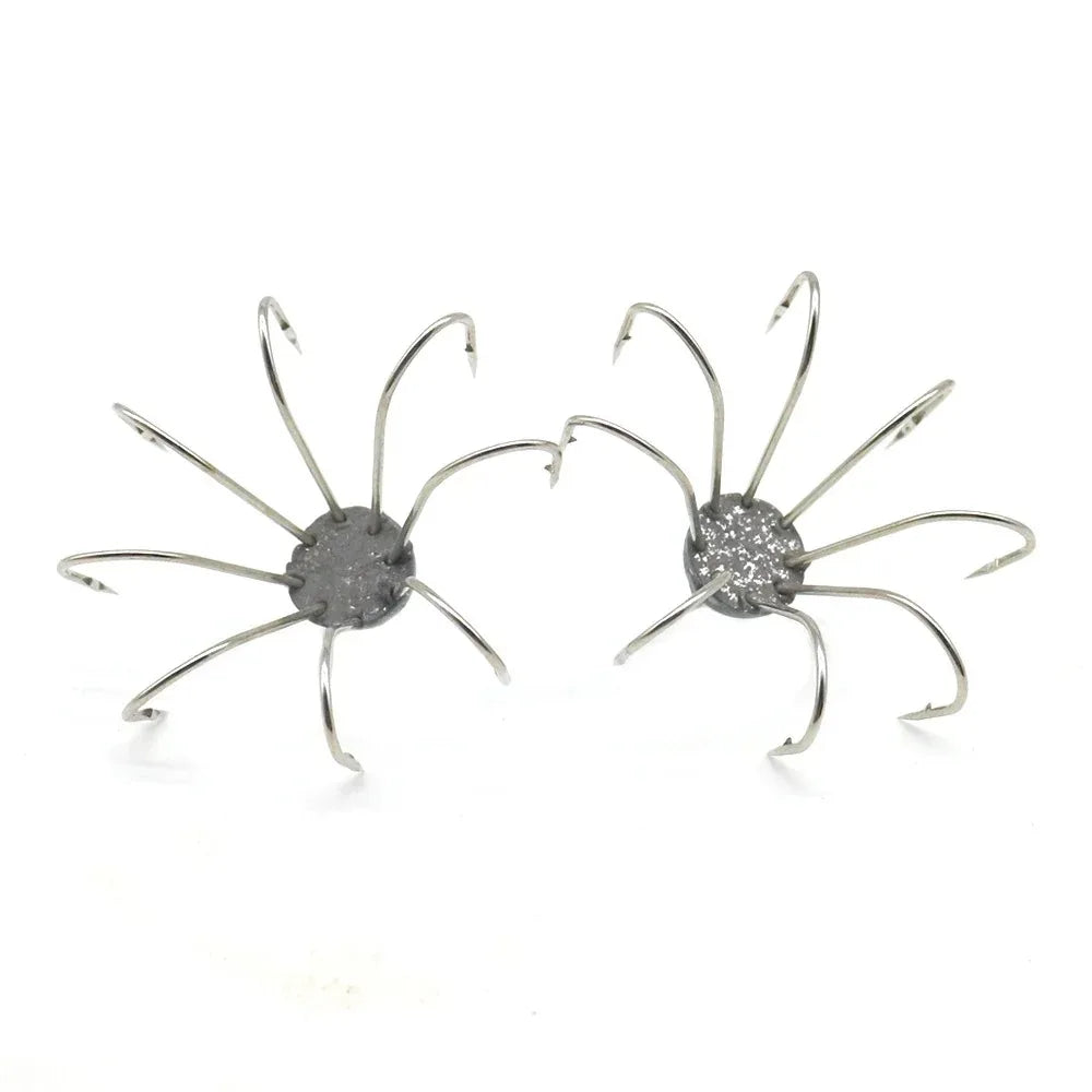 High Carbon Steel Barbed Octagonal Fishing Hooks for Squid Octopus Anchor Gear Lake Fishing
