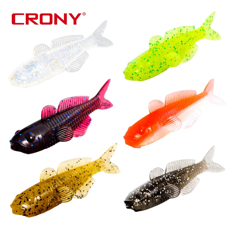 CRONY 40mm ABS Goby Soft Lure Floating Swimbait for Bass & Trout-River Lake Stream Fishing Baits
