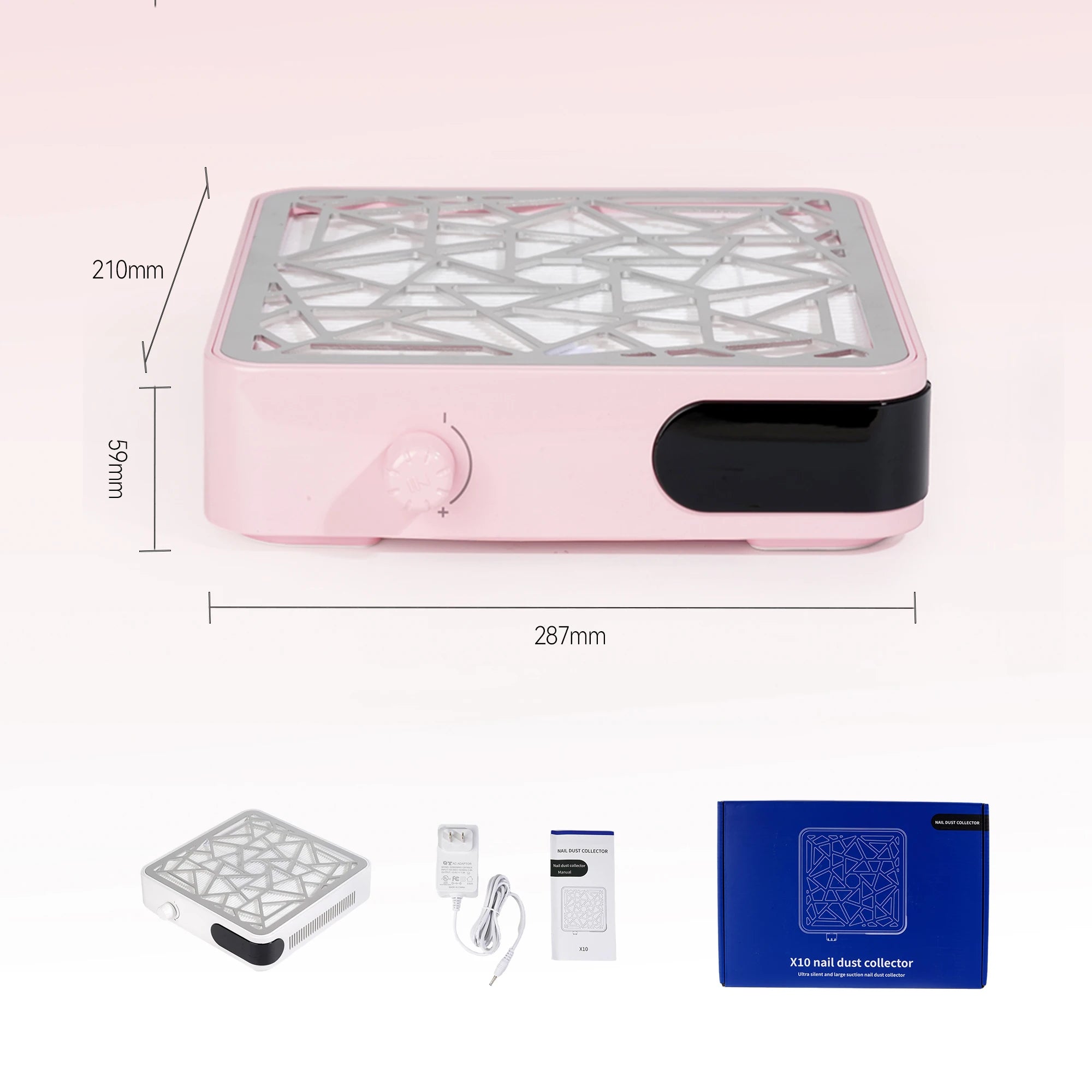 Wholesale Nail Art Vacuum Cleaner Large Suction No Dust Nail Grinding Dust Collector Removal Special Tool Salon Brushless Motor