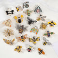 Fashion Diy Garment Decorative Ornament Corsage Crystal Rhinestone Insect Corsage Women Pearl Diamonds Bug Bee Lapel Pin Brooch