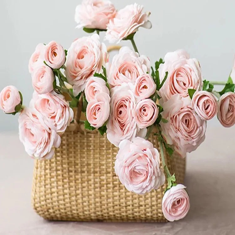 Peony Bouquet Simulated Artificial Silk White Bride Holding Flowers Valentine's Day Graduation Christmas