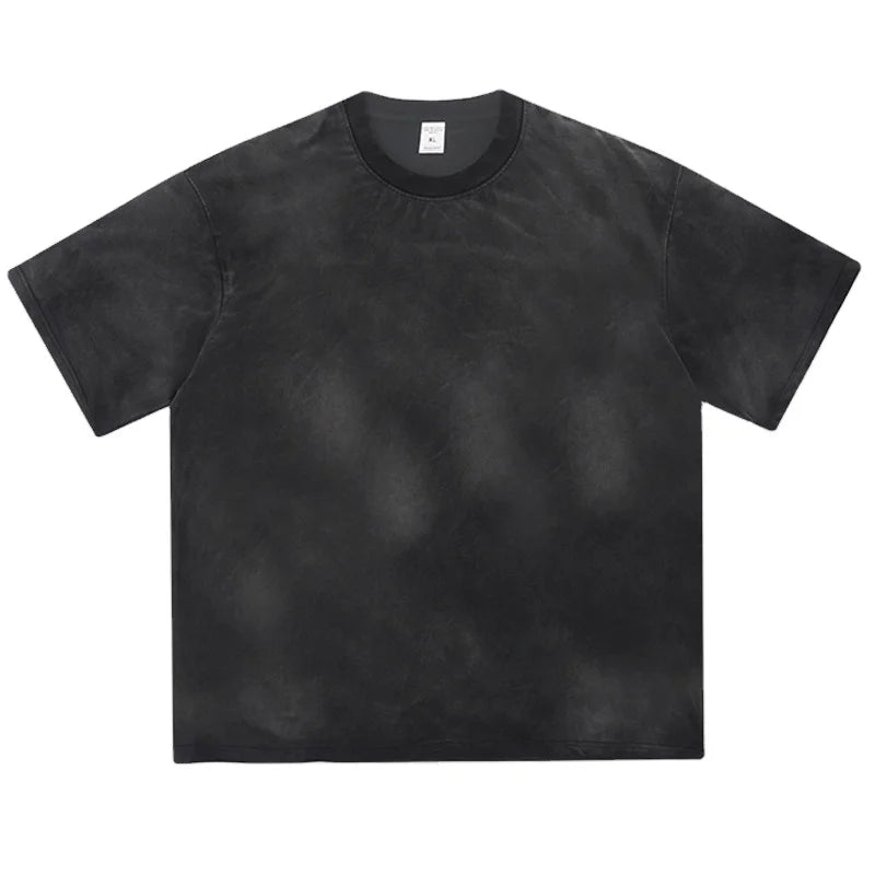 New Fashion Design Sun Faded Wash Oversized Streetwear Vintage Breathable Plus Size Men 100% Cotton T-Shirt in Bulk