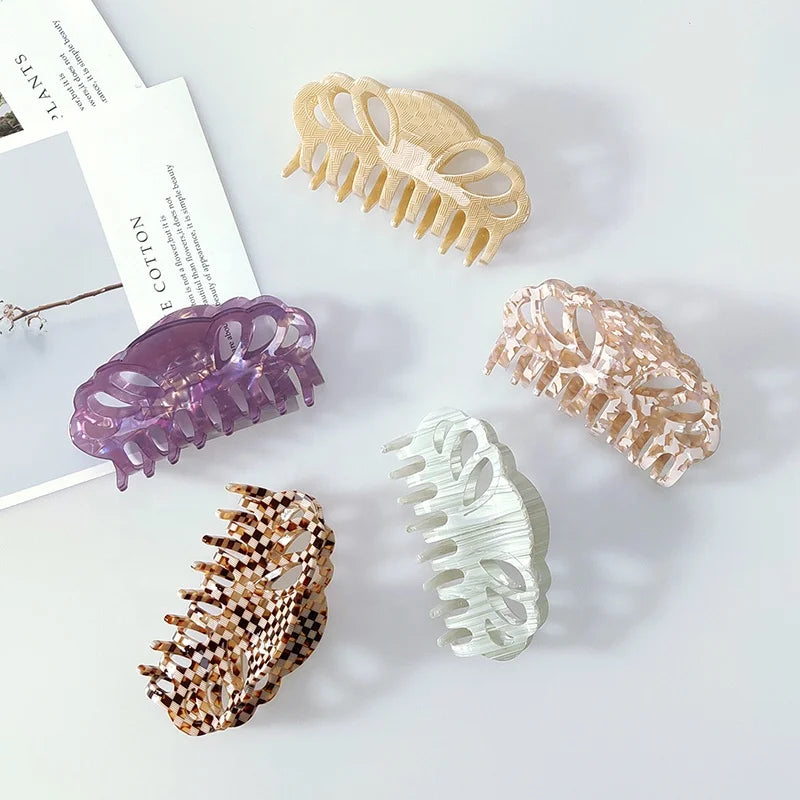 Hot Selling Hair Claw Clip Large Acetate Acrylic Hair Claws Accessories Claw Hair Clips for Girls