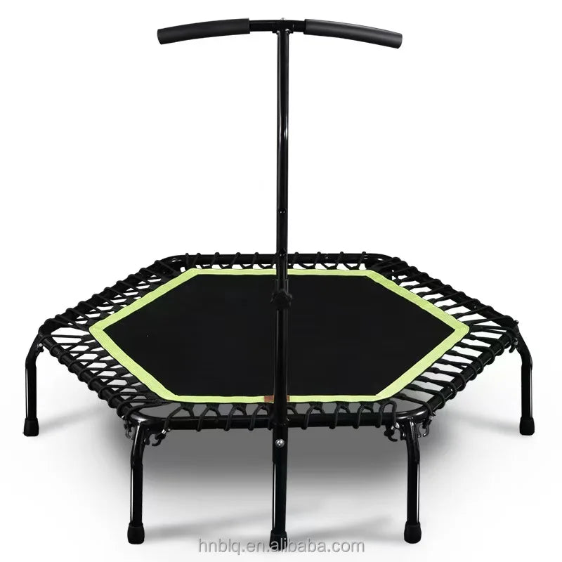 Portable Bounce Exercise Fitness Trampoline Max Load 400 Lbs for Indoor/Garden/Workout with Rope Jumping for Boys and Girls