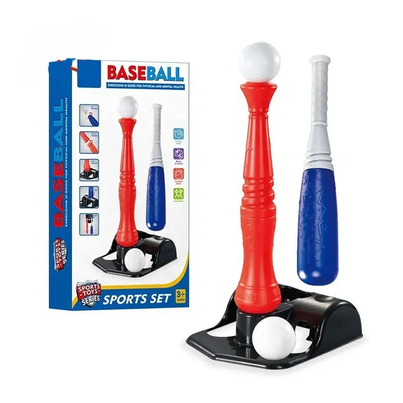 Jinying Educational Plastic Pitching Machine Baseball Bat Outdoor Sport Toy T Ball Set Baseball Toys for Kids