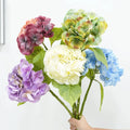 New Design Real Touch Hydrangea Artificial Flower Large Hydrangeas Flowers Artificial Wedding Latex White Green Hortensia