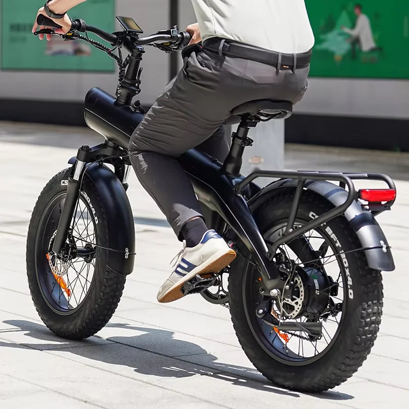 New 20inch Fat Tire 750w Mountain Bike Electronic Folding Electric Bicycle Dirt E Bike Road City Hyrid Ebike Electric Cargo Bike