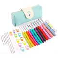 Hot Sale 35 Pack Crochet Hooks Set Ergonomic Soft Handles - Aluminum Needles - Knitting Needle - 2.0mm-8.0mm Best Gifts for Mom