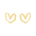 New Fashion Geometric Love Stainless Steel Unique Stud Earrings for Girls Gifts