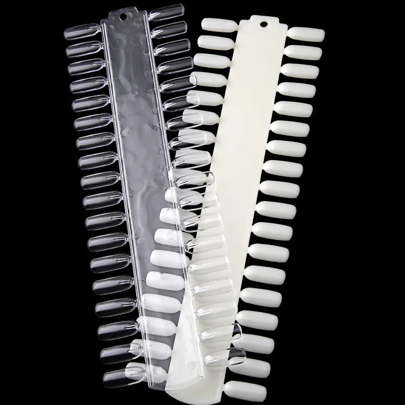 Nail Swatches Abs Sticks Clear Natural Nail Art Color Display False Nail Tips Nail Art Palette Color Chart 36 Tips /pc