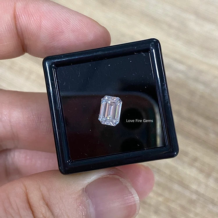 Wholesale Loose Super White Moissanite Stone FL VVS Grade Octagon Emerald Cut White d Color Moissanite