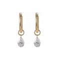 AU750 K-pop Jennie Inspired 18k Gold Large Diamond Drop Earrings Same Style as the Famous Icon MegaBDM