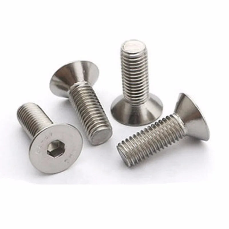 Customised Stainless or Steel Din965 Hex Socket Head Flat Countersunk Slotted  Machine Allen Bolt Screw