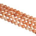 Natural Mineral 4mm 6mm8mm10mm Gold Sunstone Semi-precious Gemstoe Stonen Loose Beads for Jewelry Making Bracelet