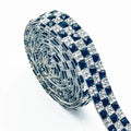 Wholesale 4mm Black Glass Crystals Hotfix Iron-on Motif Rhinestone Ribbon Tape Trims for Garment Decoration Flatback